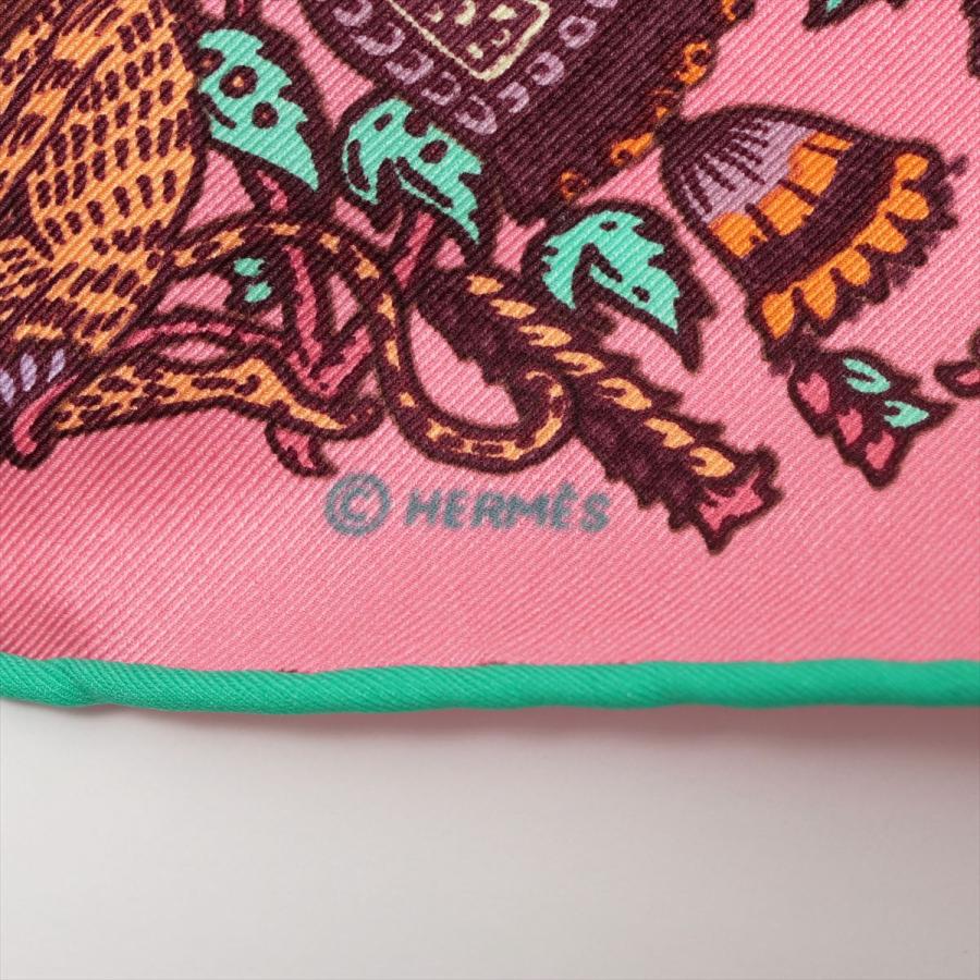 Ⅴ97超美品 エルメス ポワントゥ ひし形スカーフ 最高級シルク100