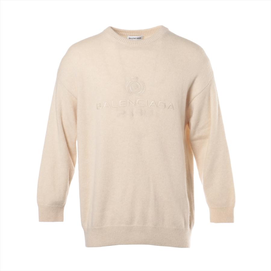 バレンシアガ BB 19年 カシミヤ ニット XS メンズ ベージュ 597049 