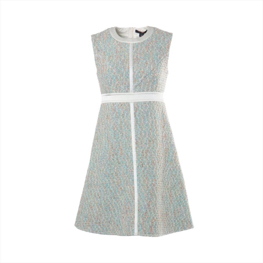 ヴィトン 22AW ツイード ノースリーブワンピース 34 レディース マルチ  