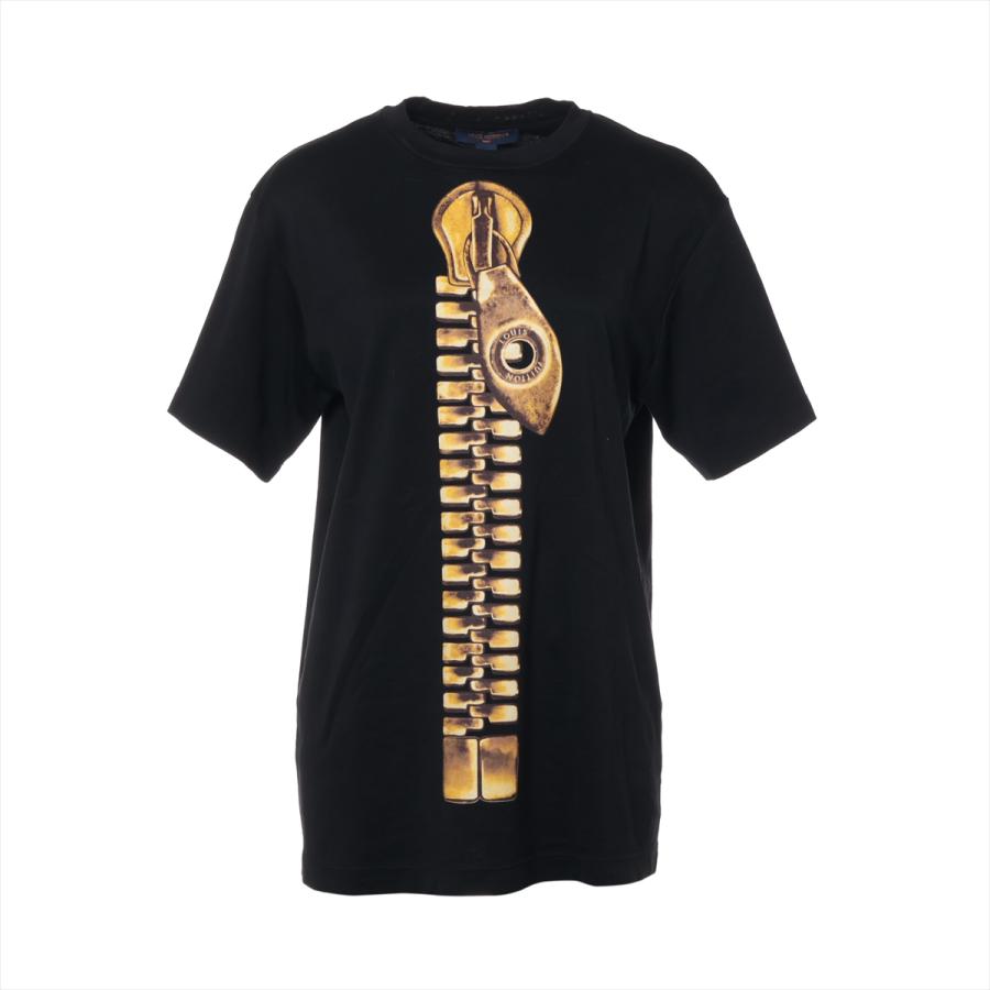 ヴィトン 23SS コットン Tシャツ S レディース ブラック メタリック 