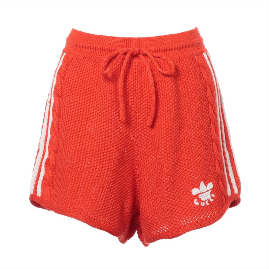グッチ×アディダス コットン×リネン パンツ L レディース レッド 