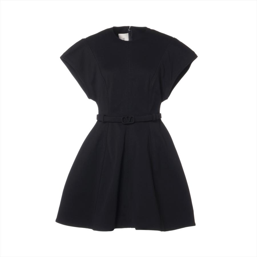 ヴァレンティノ 21年 ナイロン ワンピース 40 レディース ブラック  