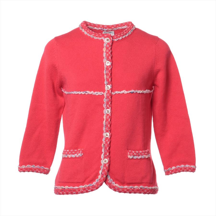 シャネル ココボタン 06P コットン×カシミヤ カーディガン 38  