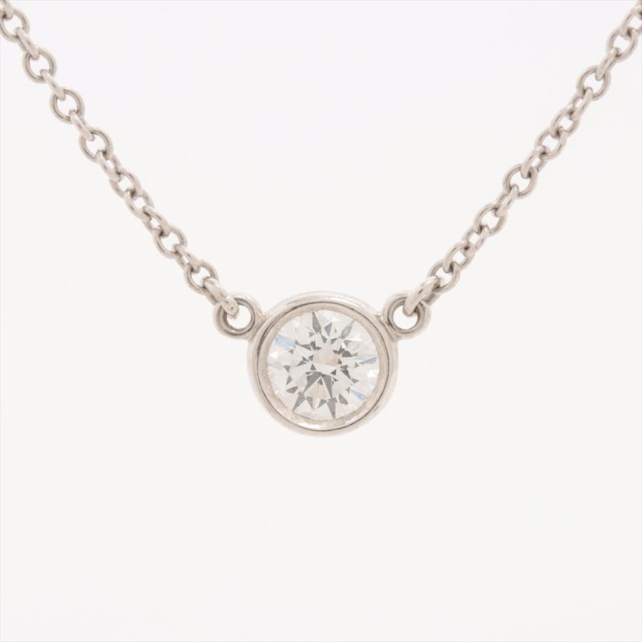 ティファニー バイザヤード 1P ダイヤ ネックレス Pt950 2.6g 直径約  