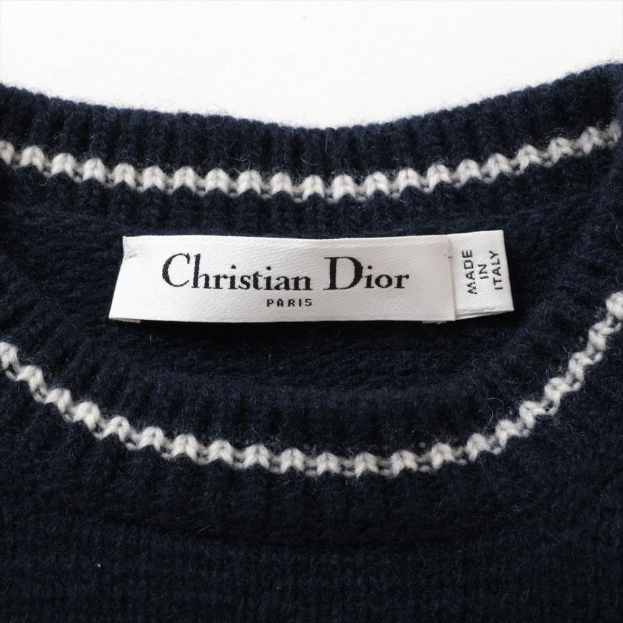 クリスチャンディオール ウール×カシミヤ 半袖ニット 38 レディース 