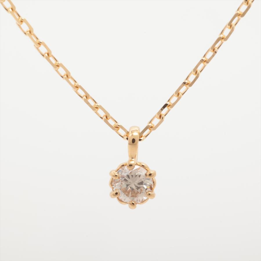 アガット ダイヤ ネックレス K18(YG) 0.8g 0.05 : a3102207 : ALLU  