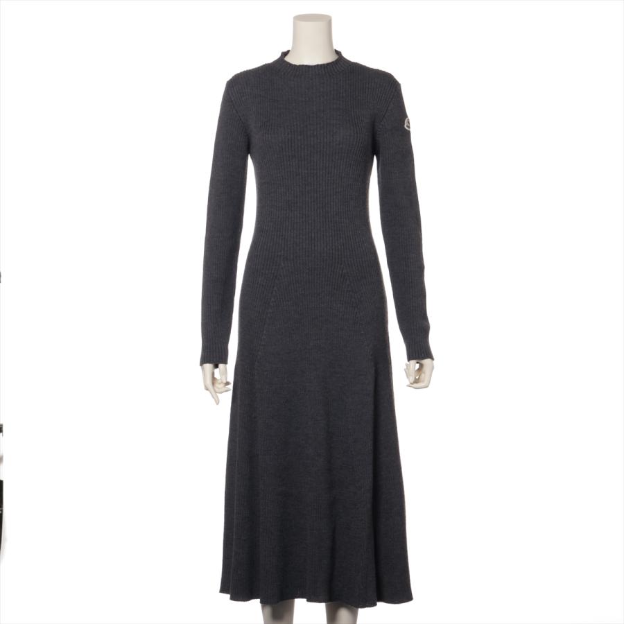 モンクレール ABITO 23年 ウール×アクリル ニットワンピース S  