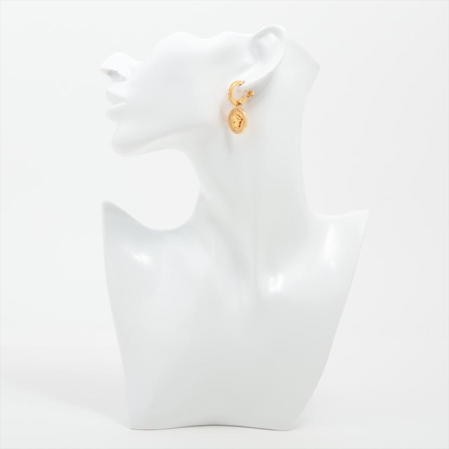 ★美品★VERSACE メデューサ グレカ ピアス ゴールド ラインストーン 美品 VERSACE メデューサ グレカ ピアス ゴールド ラインストーン