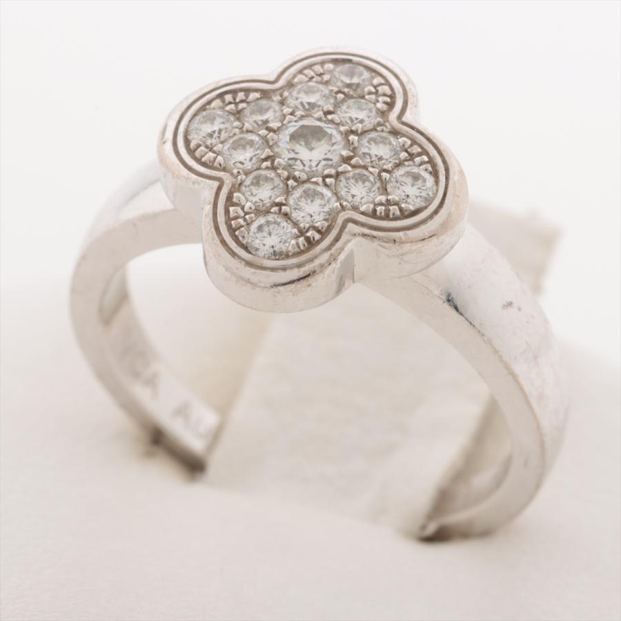 ヴァンクリーフ&アーペル ピュア アルハンブラ ダイヤ リング 750(WG  