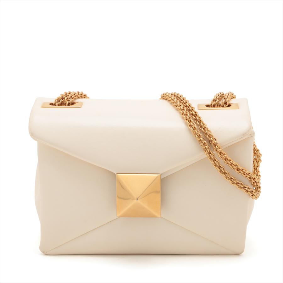 ヴァレンティノワンスタッズレザーチェーンショルダーバッグ