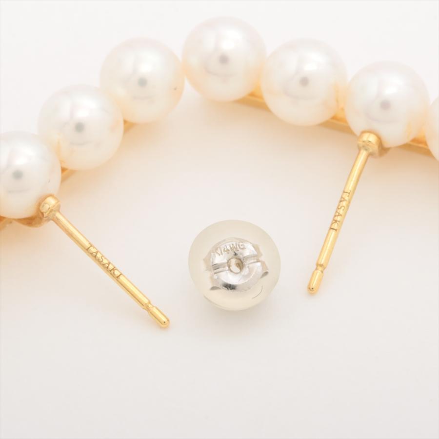 タサキ バランスプラス パール ピアス 750(YG) 総5.3g 約5.5mm  