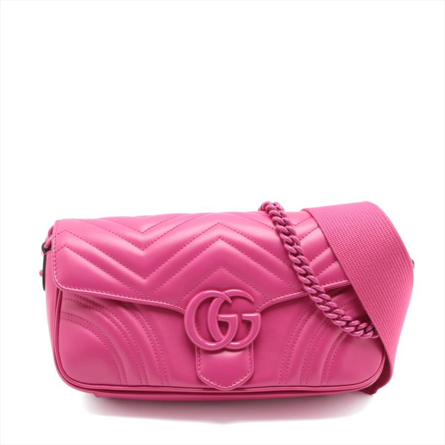 GUCCI ピンク レザー 2wayショルダーバッグ