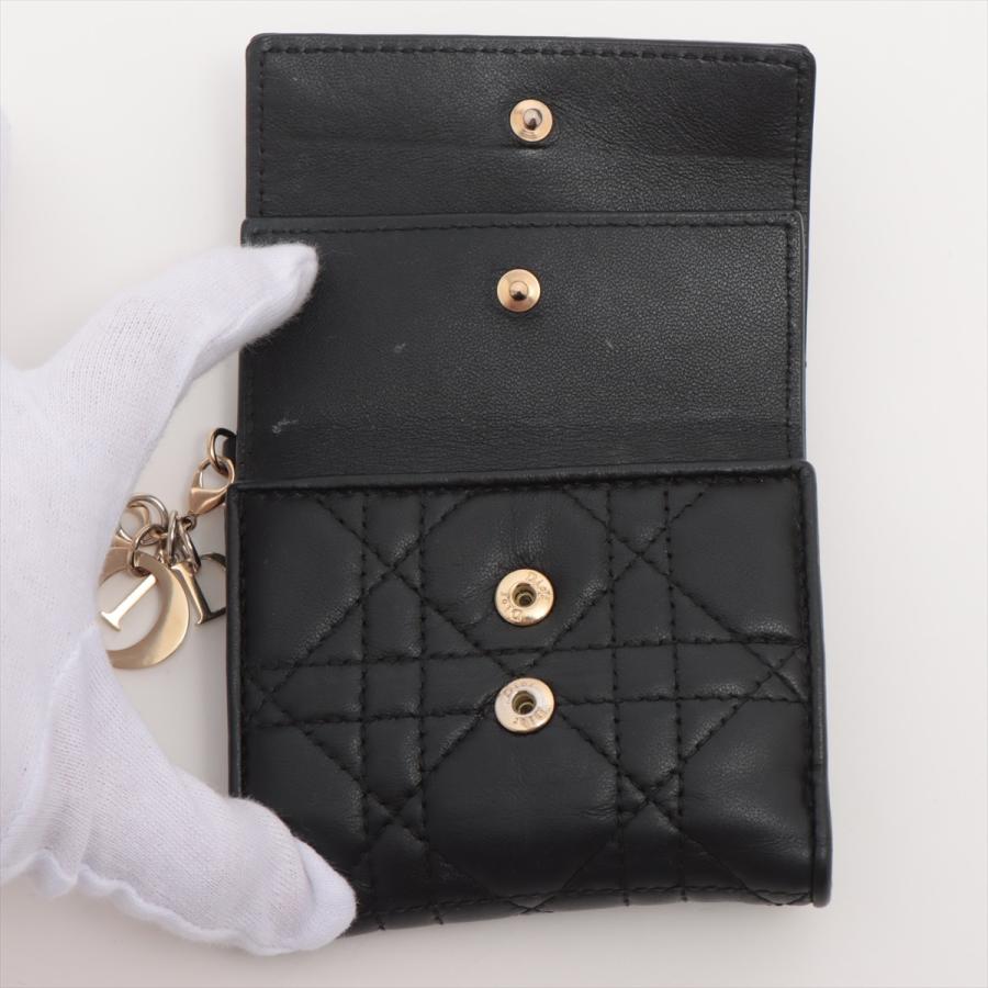 美品　クリスチャン　ディオール　カナージュ　レザー　コンパクト　財布　ブラック 楽天市場】美品 Christian Dior ディオール カナージュ コンパクト財布
