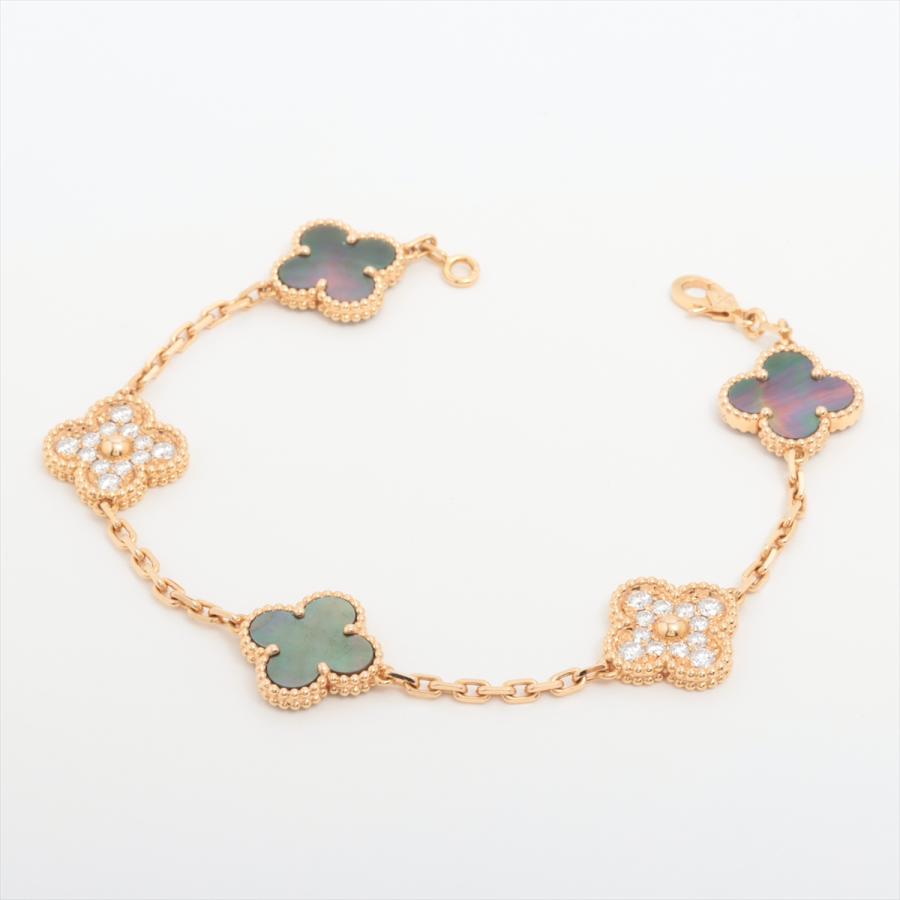 ヴァンクリーフ&アーペル ヴィンテージアルハンブラ 5P シェル ダイヤ  