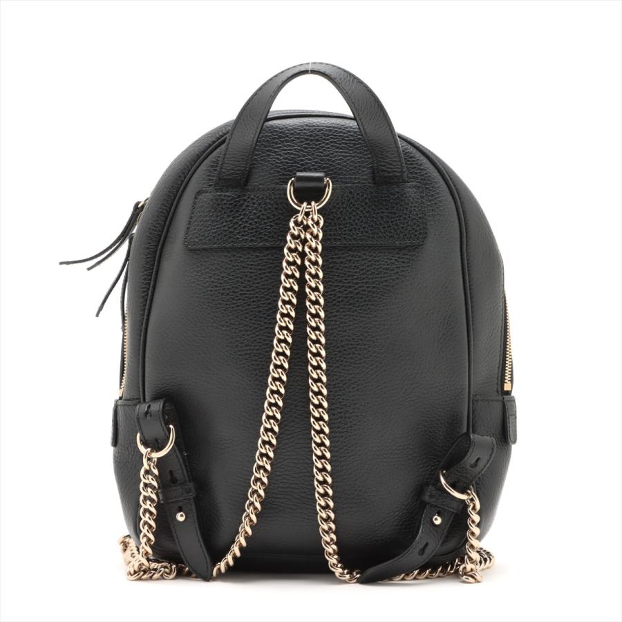 グッチ ソーホー レザー バックパック/リュック ブラック 431570