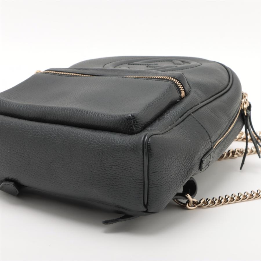 グッチ ソーホー レザー バックパック/リュック ブラック 431570