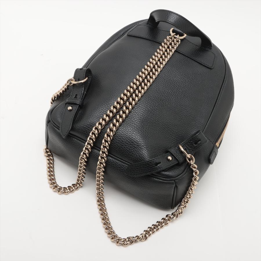 グッチ ソーホー レザー バックパック/リュック ブラック 431570