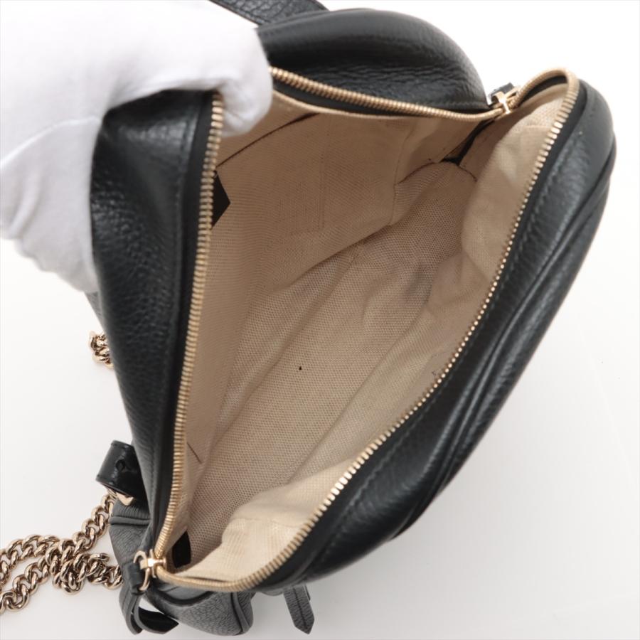 グッチ ソーホー レザー バックパック/リュック ブラック 431570