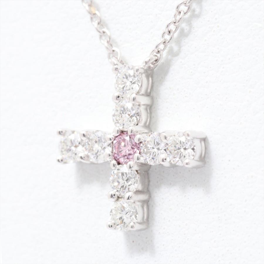 ハリーウィンストン Harry Winston ミニクロス ピンクダイヤモンド ネックレス Pt900ｘpt850 Smartenergymaster It