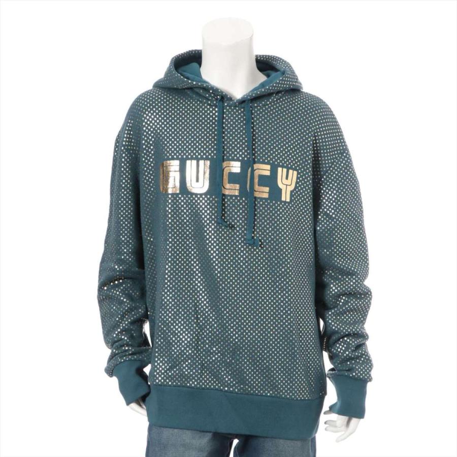 即日発送 グッチ コットン 限定商品 リニューアル記念 Shinjuku18 グリーン ユニセックス レディース メンズ L パーカー トップス Manushiarts Com