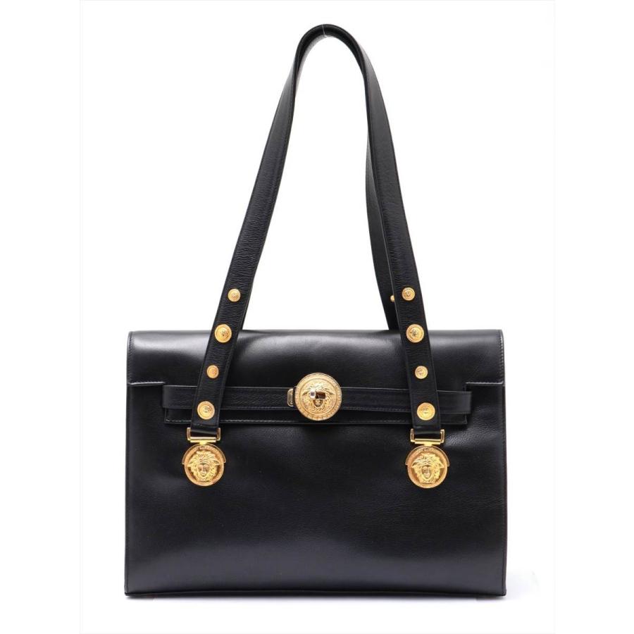 ジャンニヴェルサーチ レザー ショルダーバッグ ブラック メデューサ  