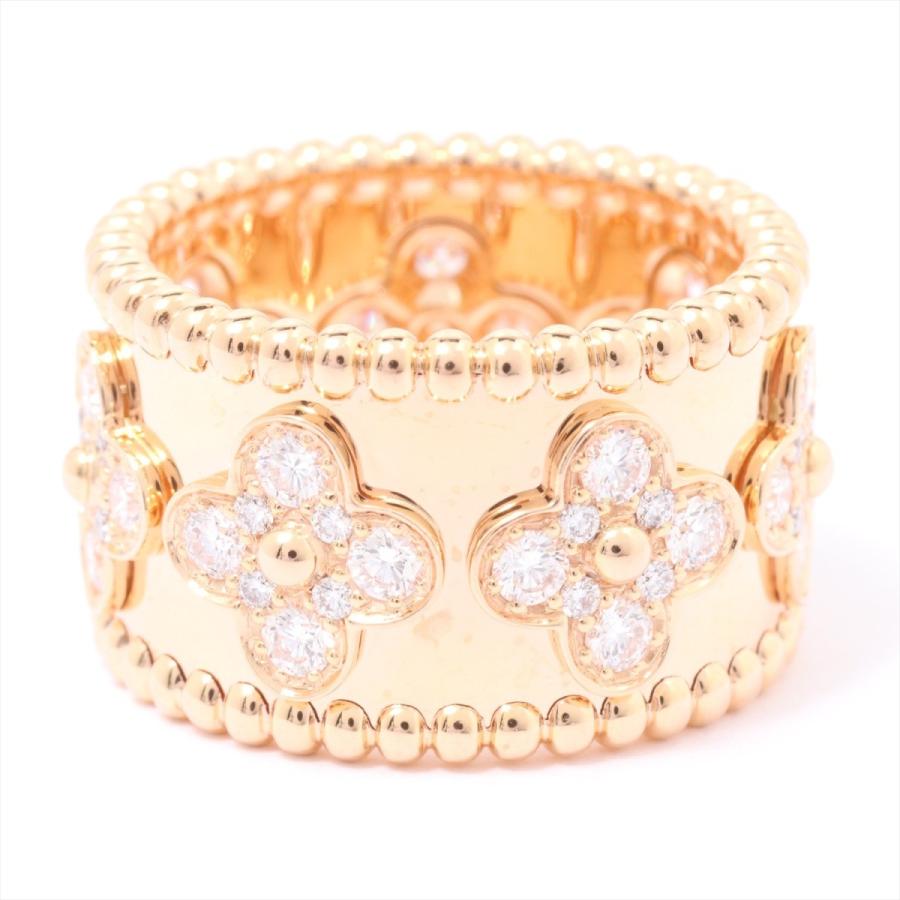 最高級 Cleef Van &Arpels*** YG SM リング クローバー ペルレ 指輪・リング ヴァンクリーフ&アーペル Van Cleef & Arpels ペルレ クローバー