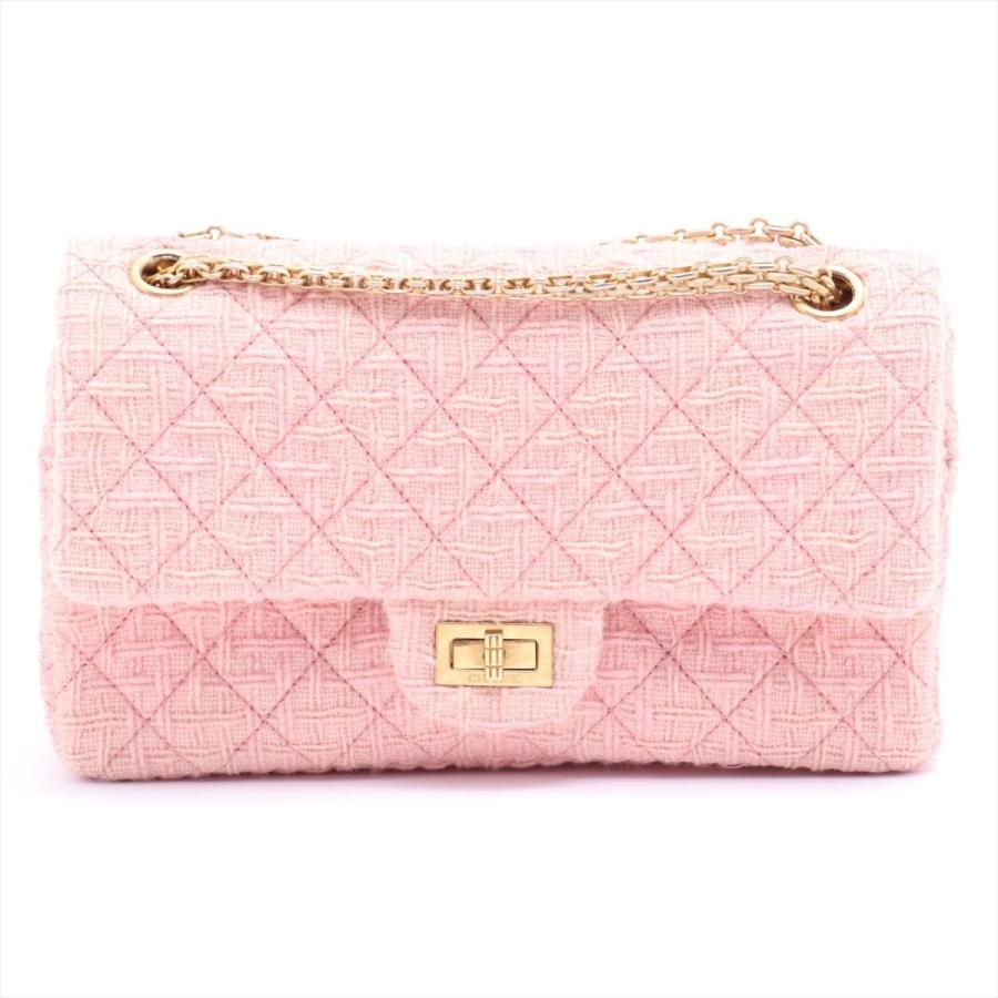 女性が喜ぶ ゴールド金具 ピンク ダブルチェーンバッグ ダブルフラップ ツイード 2 55 シャネル バッグ Pomonavalleyminingco Com