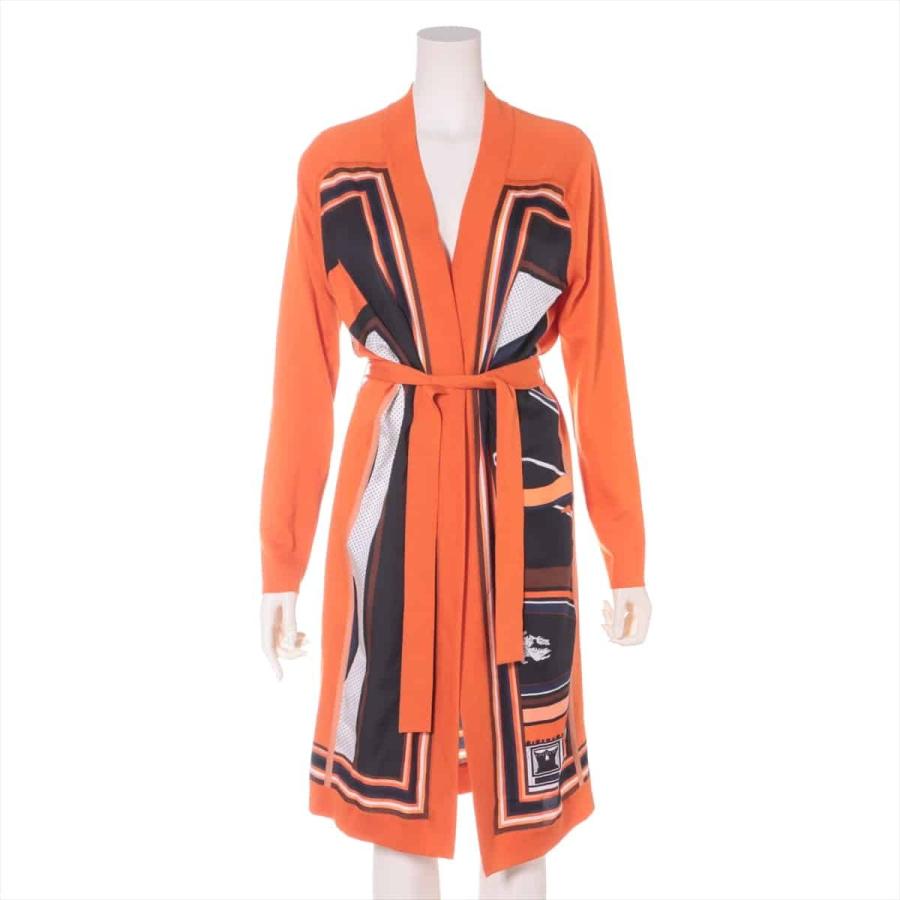 格安 エルメス オレンジ レディース 34 カーディガン コットン シルク カーディガン ボレロ Itse Edu Co
