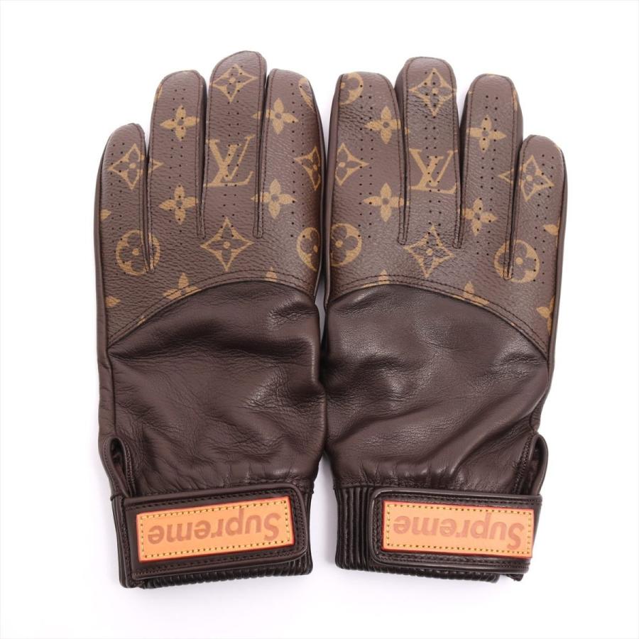 LOUIS VUITTON SUPREME BASEBALL GLOVES, MP1893, BROWN