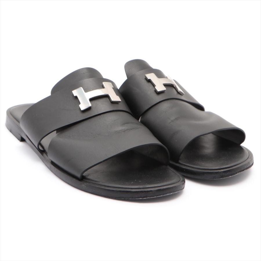 超人気新品HERMES Arles mule メンズ レザーサンダル サンダル