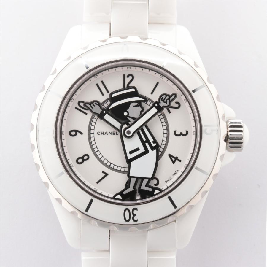 ベストセラー あまりごま2 白文字盤 At Ce J12 シャネル レディース腕時計