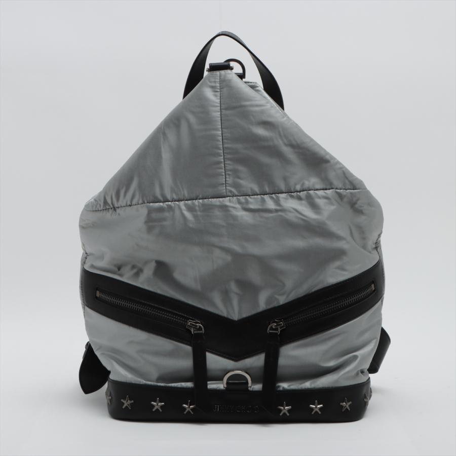 ジミーチュウ スタースタッズ ナイロン×レザー バックパック/リュック