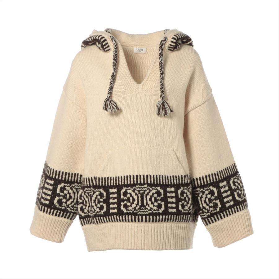 セリーヌ トリオンフ 21AW ウール ニット XS レディース アイボリー 
