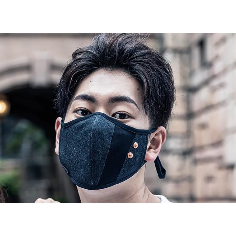 マスク　立体構造　布　洗える　繰り返し　デニム　調節可　ユニセックス　小顔効果　おしゃれ　やわらか |  | 02