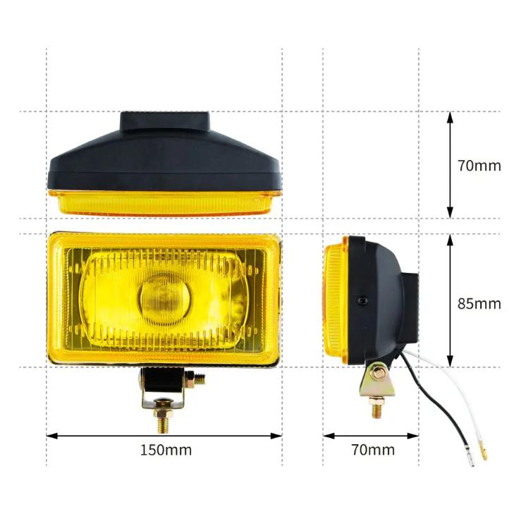 ジェットイノウエ 角型ハロゲンランプ（フォグランプ）イエロー 150×85