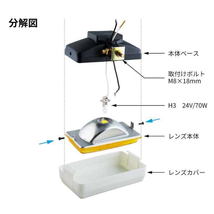ジェットイノウエ 角型ハロゲンランプ（フォグランプ）イエロー 150×85