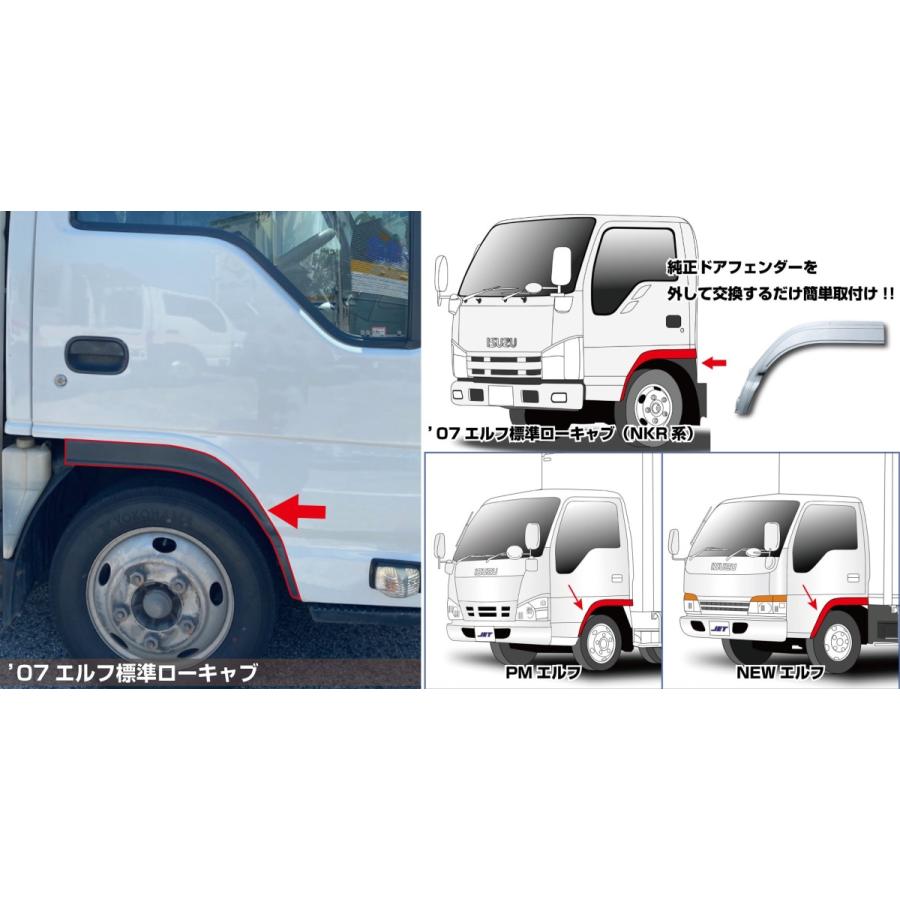 ドアフェンダー 07エルフ標準ローキャブ/PMエルフ/NEWエルフ L/Rセット