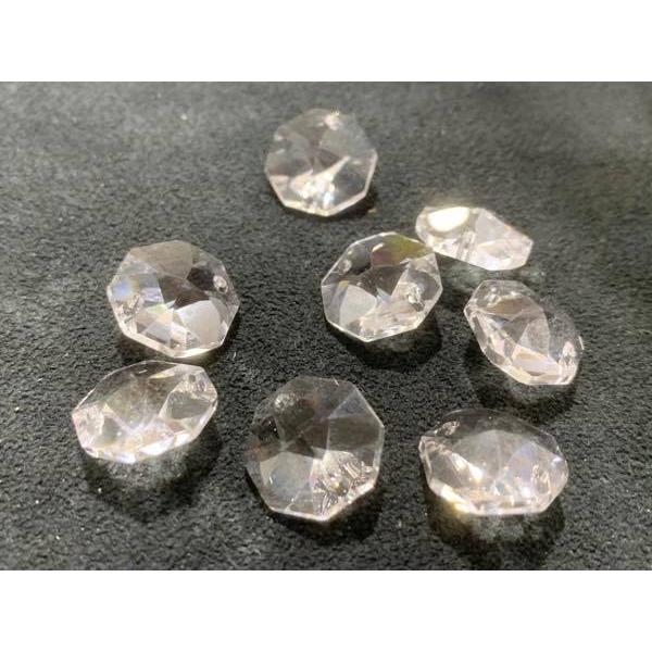 ショーラークリスタルビーズ 14mm オクタゴン（シャンデリア用）バラ