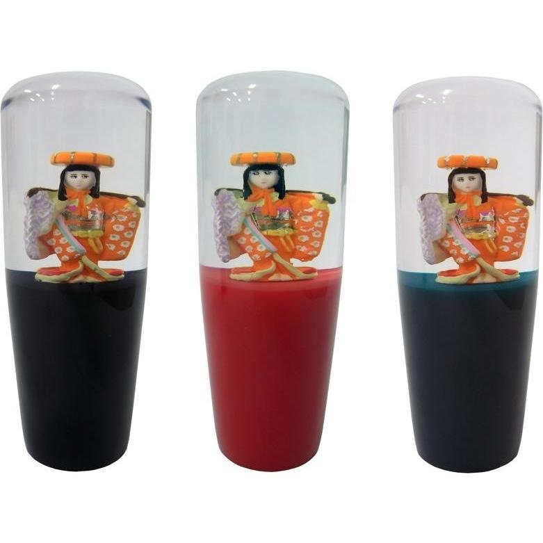 藤娘シフトノブ 110mm（黒）マルチタイプ : トラックアート歌麿