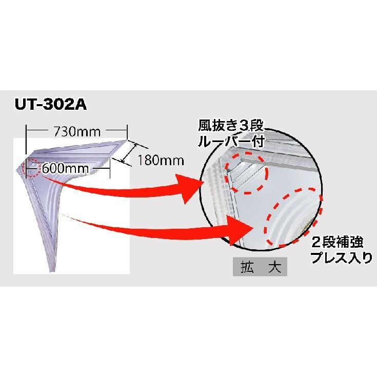 送料/梱包料別途】【UT-302A】平型フロントバイザー 鏡面（天板BA
