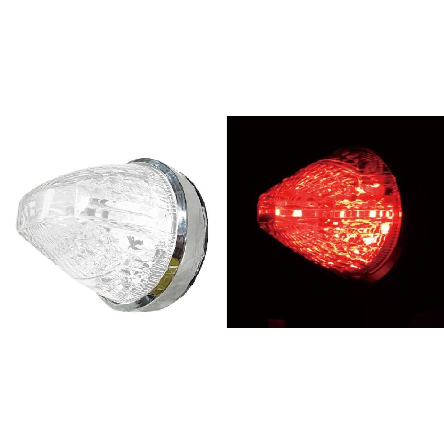 槌屋ヤック YAC CE-183 ファルコンマーカー レッド/クリアレンズ 12V