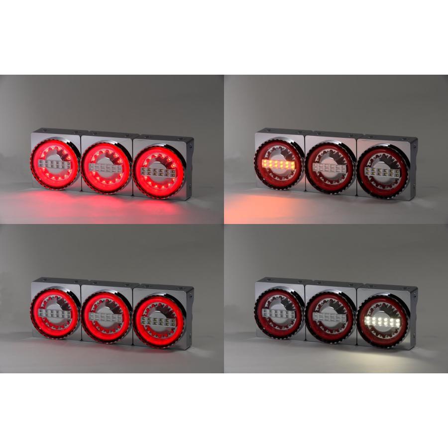 JB製丸型LEDテールランプ JB 丸型LEDテールランプ 単体 赤／白 補修用 - トラックボディ