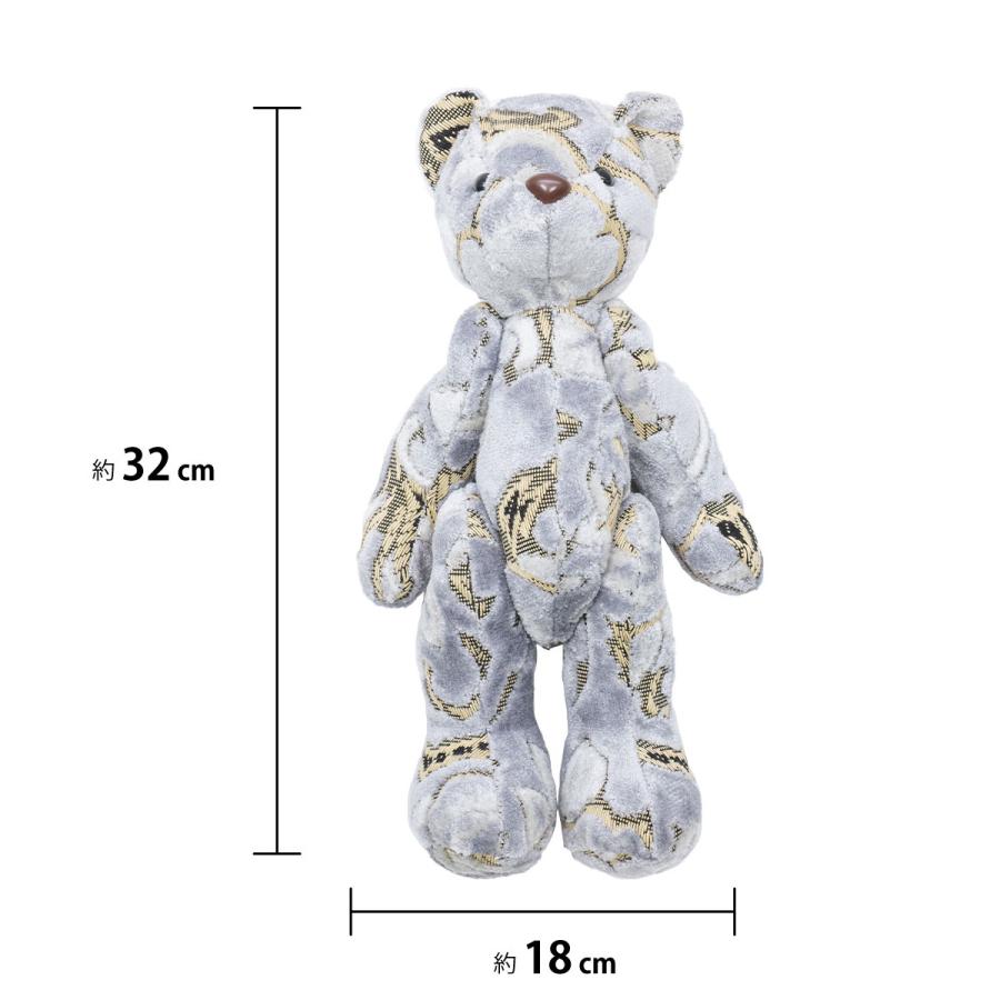 金華山 モンブランローズ 【クマ】シルバー ぬいぐるみ 320mm