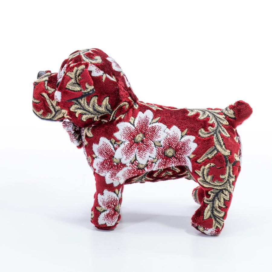 金華山 桜 【ブルドッグ】ブラック ぬいぐるみ 300mm×380mm