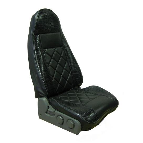 大型用黒豹（ブラックパンサー)クロコシートカバー【運転席