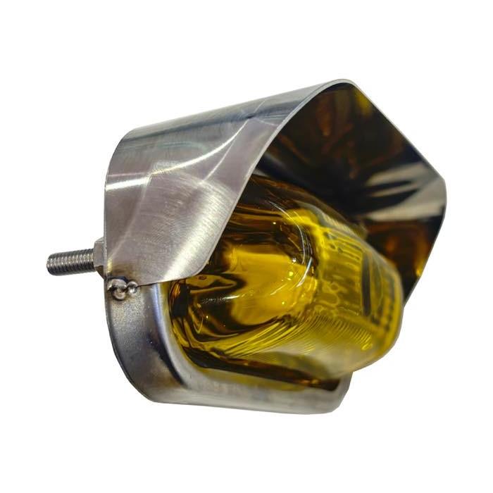 ステンレス バイザー付 角マーカー枠 鏡面 ウロコ AS 角マーカー用