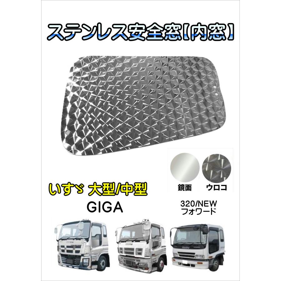いすゞNEWギガ安全窓 いすゞギガ用 安全窓スモーク内窓用 透明 : トラックショップケンズ