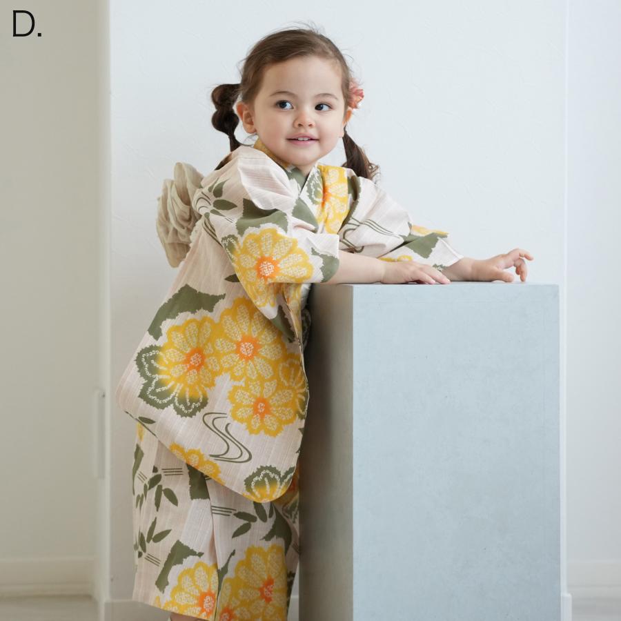 浴衣ゆかたМサイズ総絞り風注染本染め菊キク紅葉もみじ鹿の子かのこ紺地カラフル古典 浴衣ゆかたМサイズ総絞り風注染本染め菊キク紅葉もみじ鹿の子かのこ