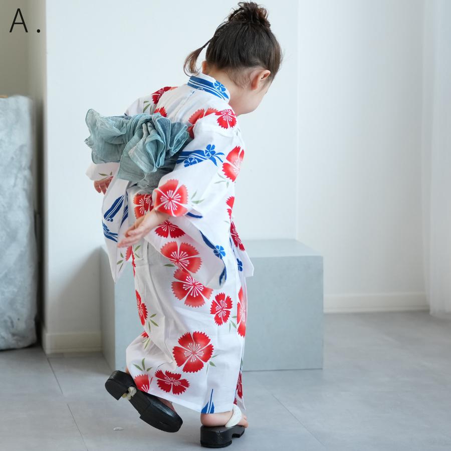 浴衣ゆかたМサイズ総絞り風注染本染め菊キク紅葉もみじ鹿の子かのこ紺地カラフル古典 浴衣ゆかたМサイズ総絞り風注染本染め菊キク紅葉もみじ鹿の子かのこ