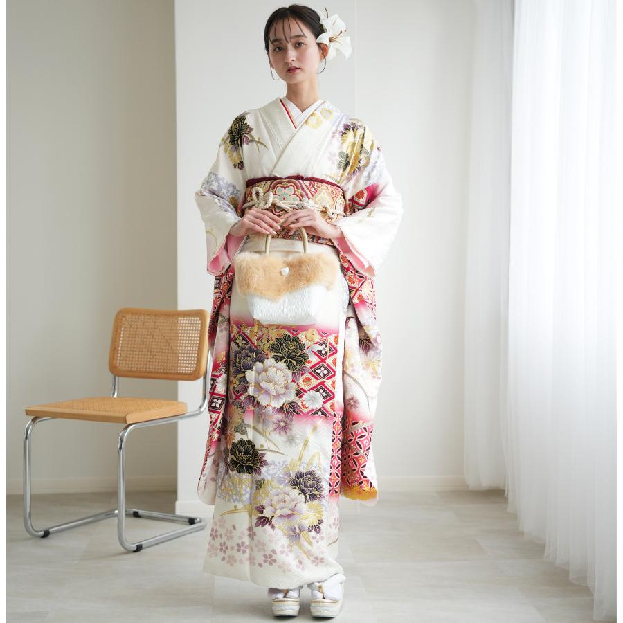 振袖 レンタル 成人式 21点セット 華やか 可愛い系 振袖 成人式セット 花 オフ白系 23年1月ご予約空きなし 浴衣通販 Utatane 通販 Yahoo ショッピング
